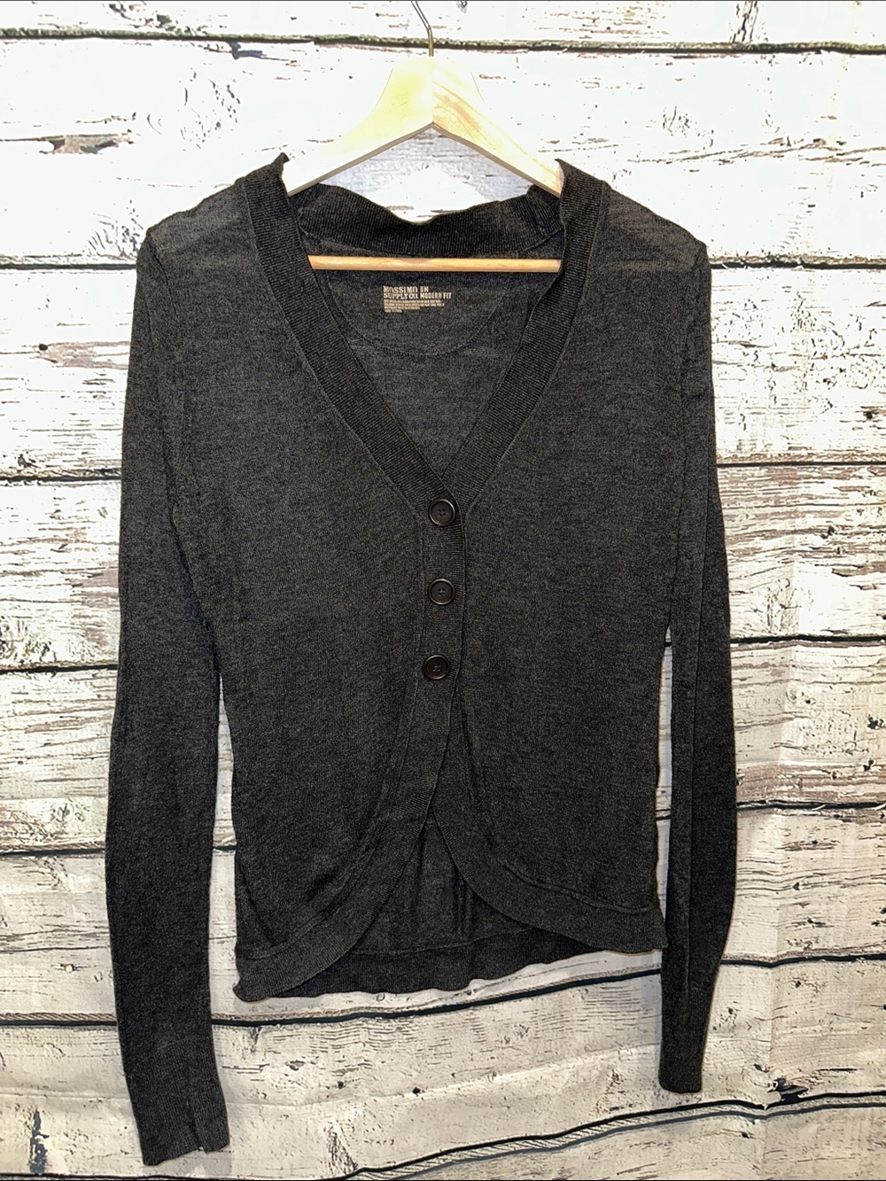 Mossimo Supply Co. Charcoal V-Neck Cardigan